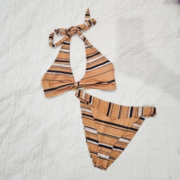 House of Harlow x Revolve Midas Stripe Nelly Bikini - Picture 3 of 9